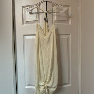 Aerie off-white dress with lace and adjustable straps